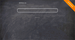 Desktop Screenshot of debata.eu
